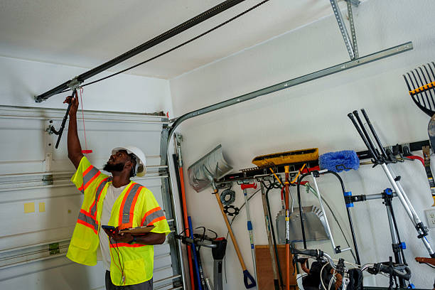 Professional Garage Door Panel Replacement technician working in Lewis County County, ID